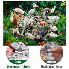1000 Pieces Animals Puzzle Educational Fun Game Toy For Adults Kids Teens