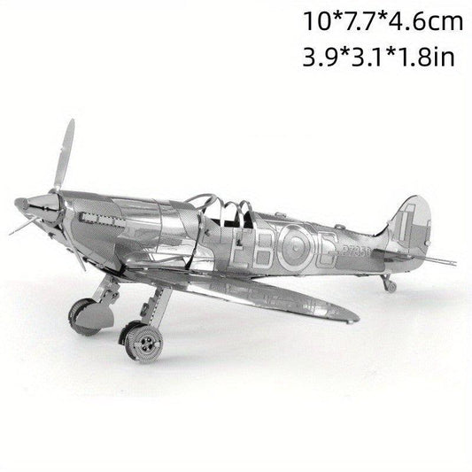 DIY Metal Assembled Toy Airplane Model Helicopter Puzzle
