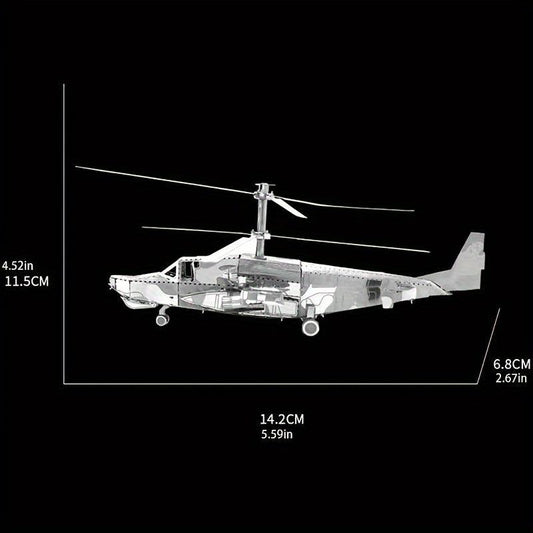 DIY Metal Assembled Toy Airplane Model Helicopter Puzzle