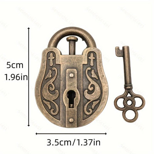 Vintage Metal Lock Puzzle Toy for Adults and Kids