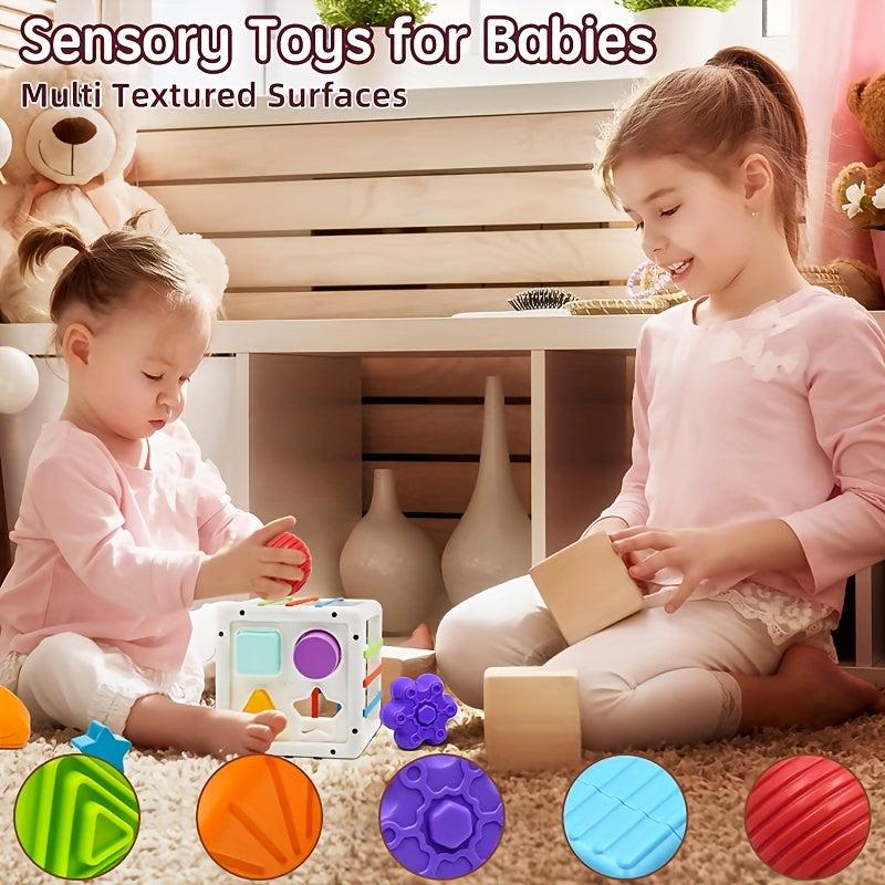 Montessori Shape Sorter Sensory Bin Toy for Baby 1st Birthday