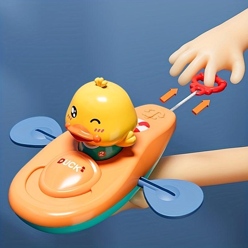 Yellow Duck Bath Toy with Water Spray Gun