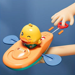 Yellow Duck Bath Toy with Water Spray Gun