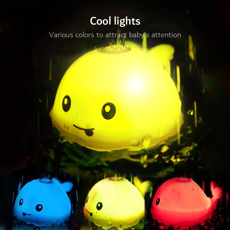 Baby Bath Toy RGB Colorful Lighting Changing Water Spray Touch Sensor Auto Spray