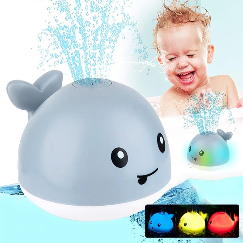 Baby Bath Toy RGB Colorful Lighting Changing Water Spray Touch Sensor Auto Spray