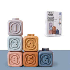 Soft Rubber Building Blocks for Babies, BPA-Free Chewable Toys