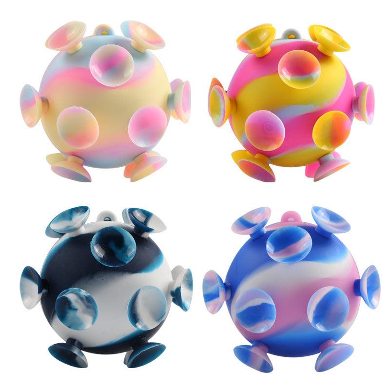 Colorful PVC Suction Cup Ball Creative Toy for Kids