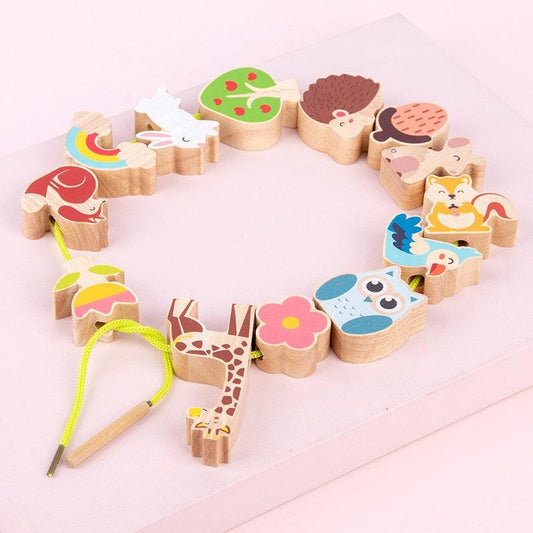 Wooden Animal Bricks Pro Balance Educational Building Blocks Toy