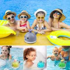 Whale Spray Baby Bath Toy with 4 Water Spray Patterns