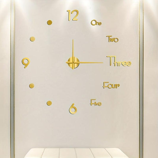 DIY Luminous Wall Clock Sticker Silent Acrylic Clock