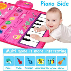 Musical Mat For Toddler Piano Keyboard & Drum Mat 2 Sticks