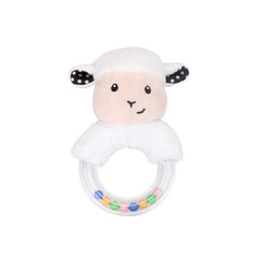 Animal Hand Crank Beads Rattle Plush Toy Stick