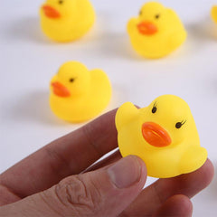 3Pcs Mini Yellow Duck Vinyl Toy Bath Gadgets