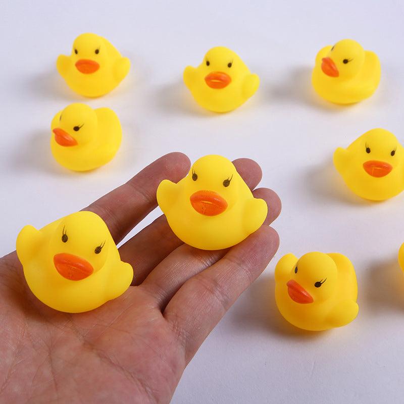 3Pcs Mini Yellow Duck Vinyl Toy Bath Gadgets