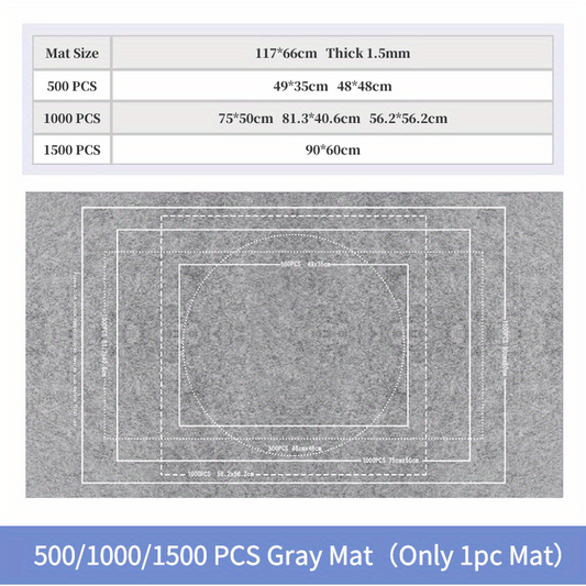 Puzzle Mat Roll Up 1000 Pieces Portable Pad with Sorting Trays