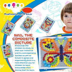 296pcs Mushroom Nail Splicing Toy Set Educational Toys