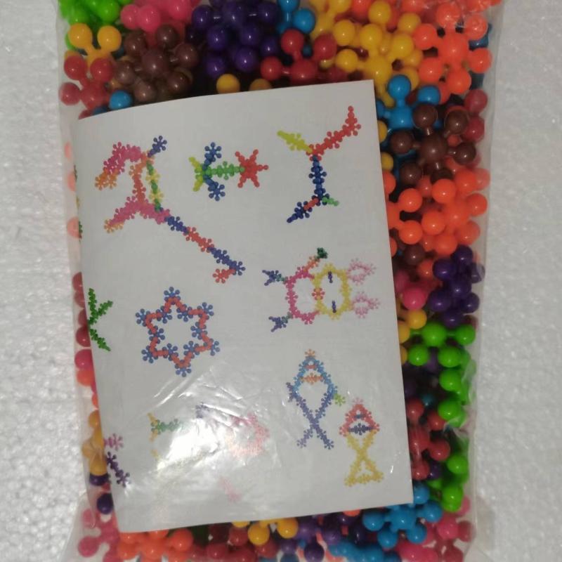 Flower Shape Building Blocks 3D Rotating Snowflakes Educational Toys