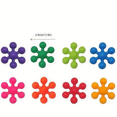 Flower Shape Building Blocks 3D Rotating Snowflakes Educational Toys