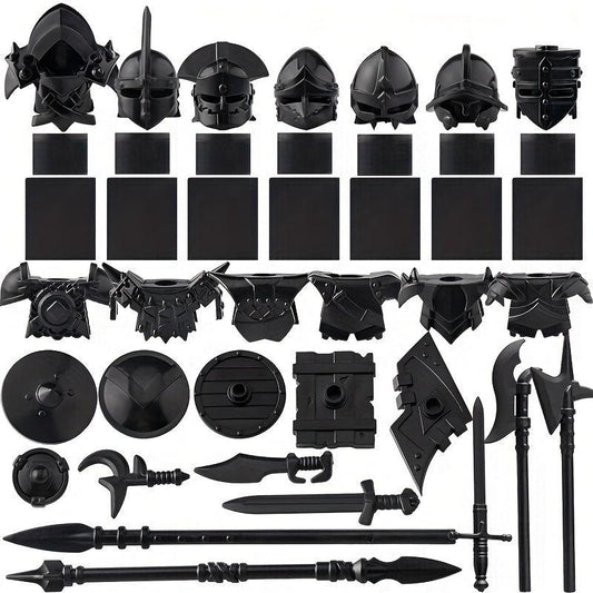 34pcs Shadow Building Block Accessories Shield Weapons Armor