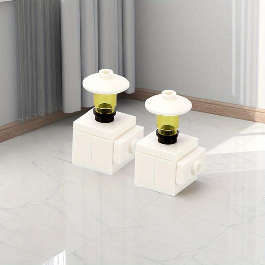 Modern Minifigure Bed & Lamp Building Block Set