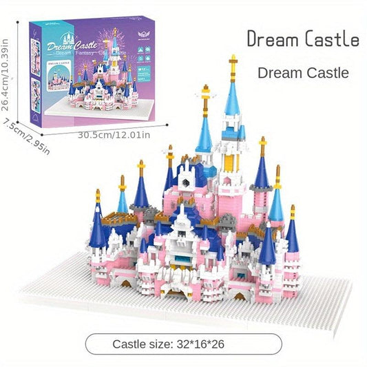Wooden Toy Fantasy Castle Princess Girl Castle Assembly Toy