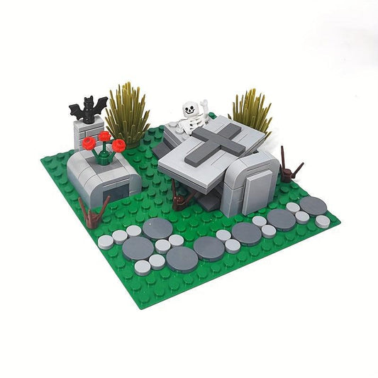 Halloween Tomb Scene Building Blocks Toys DIY Decoration