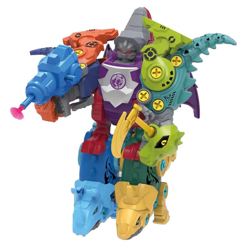 5 IN 1 Robot Dinosaur Building Blocks Assemble Dino Construction Figures Bricks