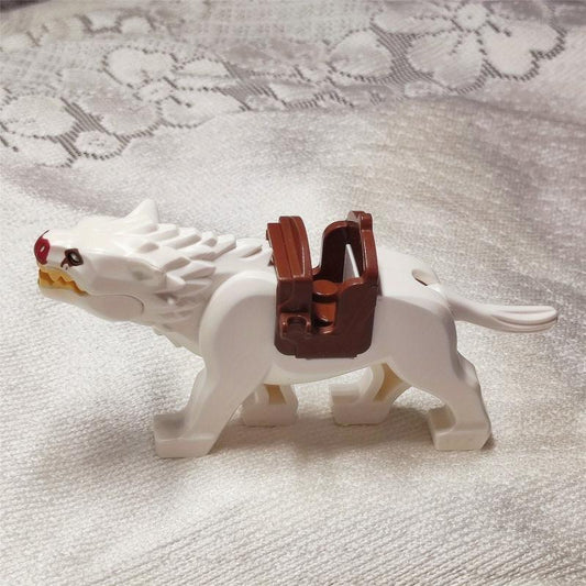Wolf Brown Gray Building Blocks Assembled Toys