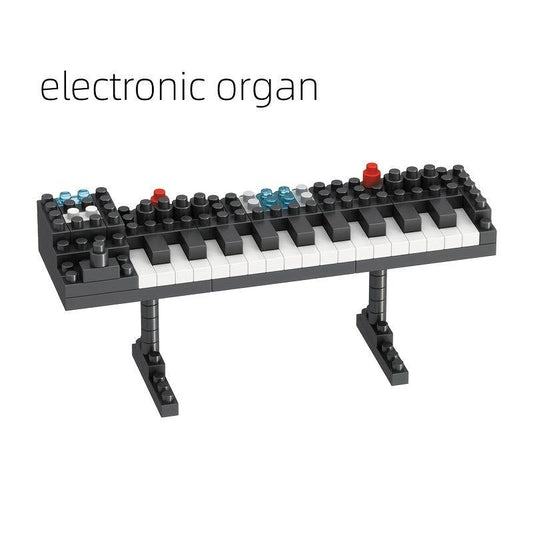 DIY Micro Building Blocks Electronic Organ Piano Bass Guitar Toy