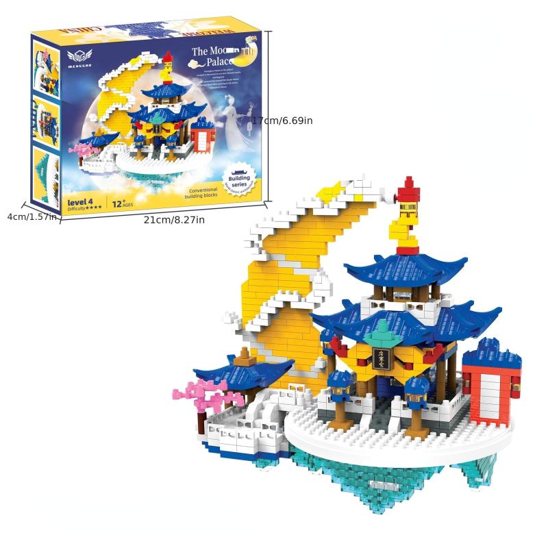 Cold Palace Building Blocks Small Construction Educational Toys