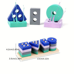 Wooden Shape Pairing Building Blocks Set