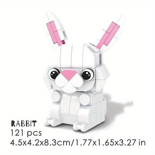 Animal Building Blocks Rabbit Model Toy for Children Halloween