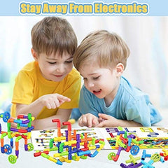 52pcs Pipe Tube Sensory Construction Set With Wheels