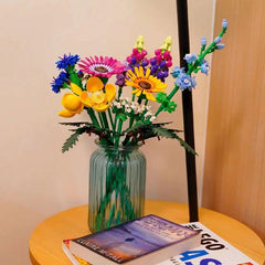 Wildflower Bouquet Flower Building Blocks Home Decor Holiday DIY Toy Gift