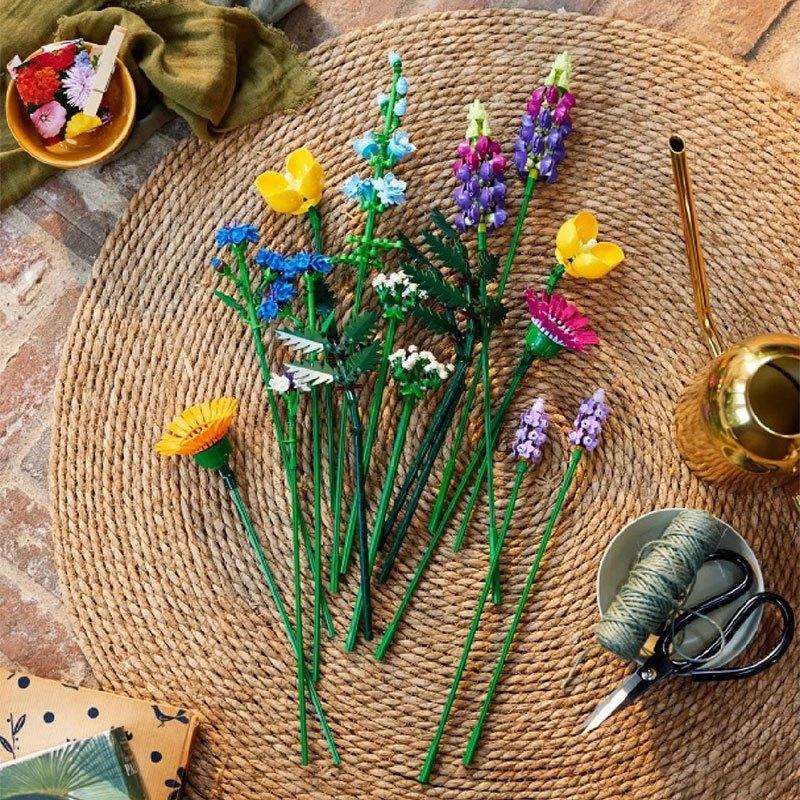 Wildflower Bouquet Flower Building Blocks Home Decor Holiday DIY Toy Gift