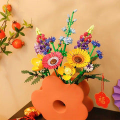 Wildflower Bouquet Flower Building Blocks Home Decor Holiday DIY Toy Gift