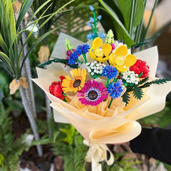 Wildflower Bouquet Flower Building Blocks Home Decor Holiday DIY Toy Gift