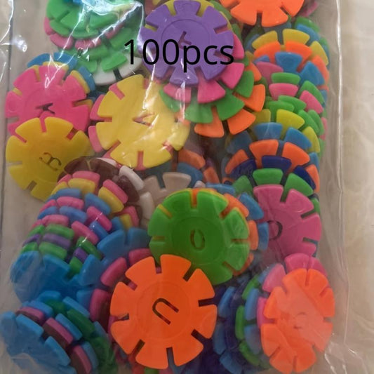 100pcs 3D Puzzle Snowflake Building Blocks Toy