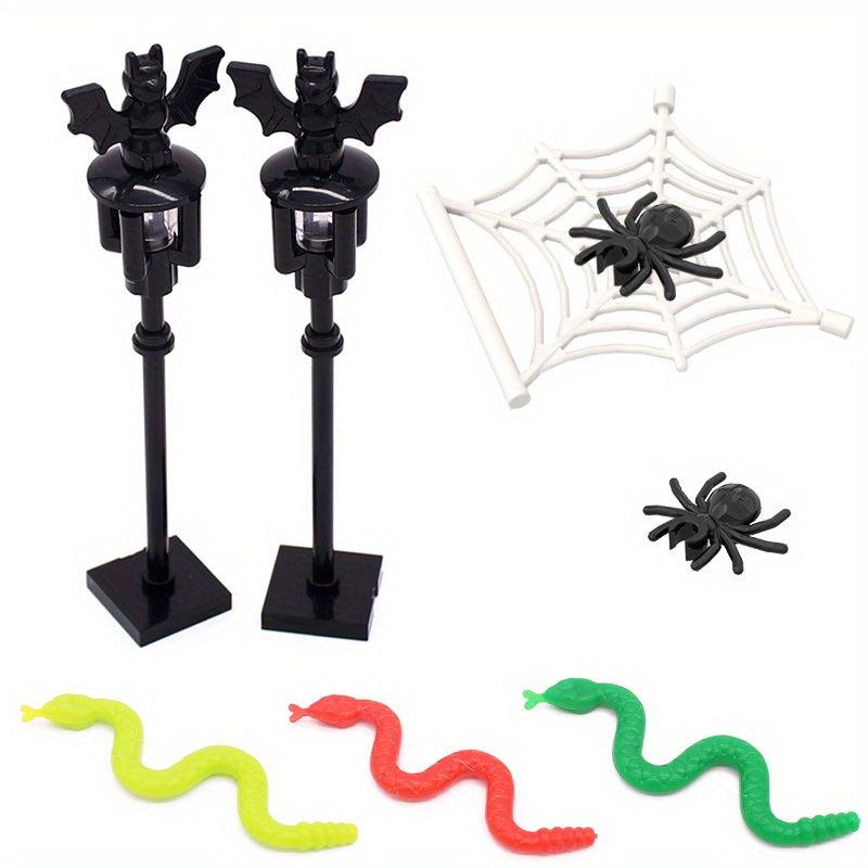 Halloween Building Blocks Grave Bat Spider Pumpkin Tree Toys