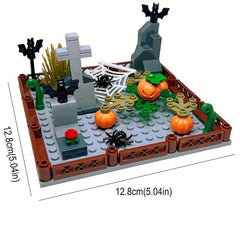 Halloween Building Blocks Grave Bat Spider Pumpkin Tree Toys
