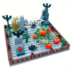 Halloween Building Blocks Grave Bat Spider Pumpkin Tree Toys