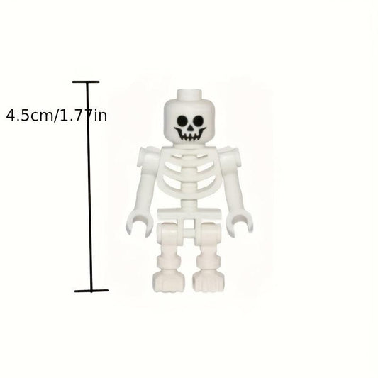 10pcs Skeleton Building Blocks Characters Mini Building Blocks With Weapons