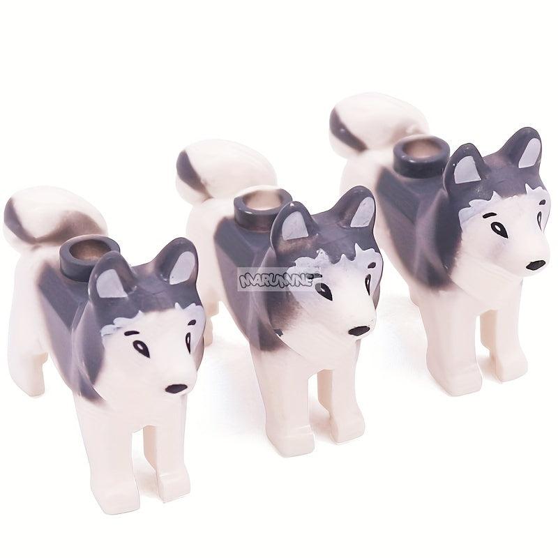 Adorable Mini Siberian Husky Building Blocks Toy