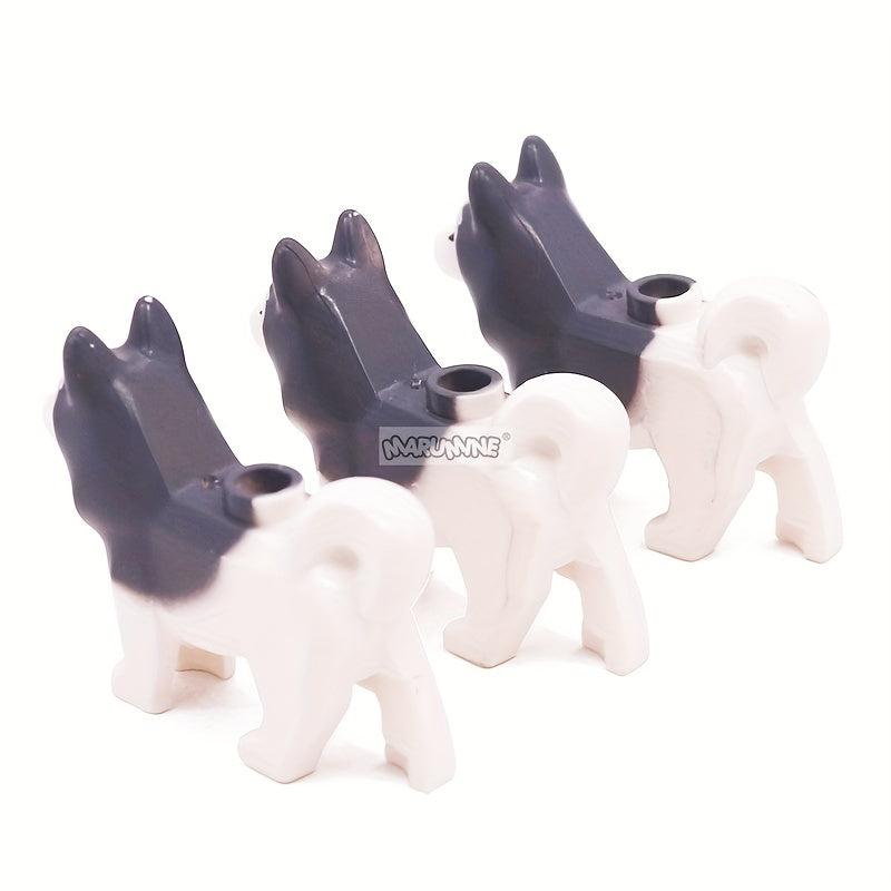 Adorable Mini Siberian Husky Building Blocks Toy