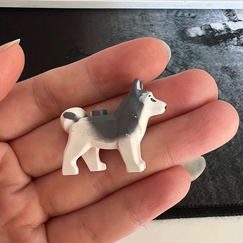Adorable Mini Siberian Husky Building Blocks Toy