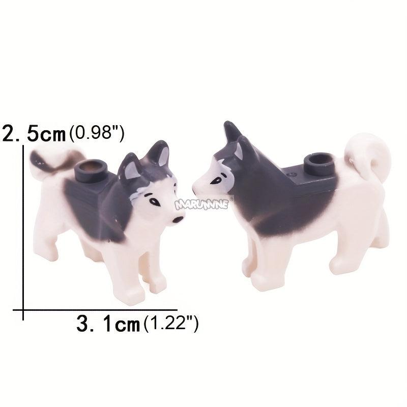 Adorable Mini Siberian Husky Building Blocks Toy