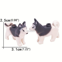 Adorable Mini Siberian Husky Building Blocks Toy