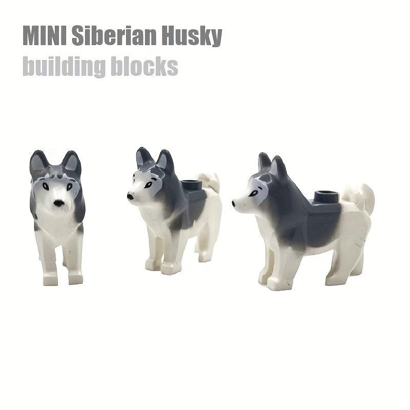 Adorable Mini Siberian Husky Building Blocks Toy