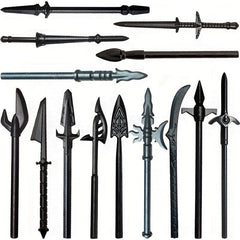 Knight Building Block Figures Sword and Spear Weapon Series Toy