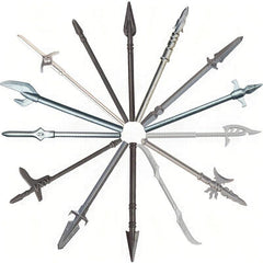 Knight Building Block Figures Sword and Spear Weapon Series Toy